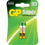 GP Batteries 2'li Super Alkalin 25A LR61-AAAA 1,5 V Yüksek Performanslı Saat Pili