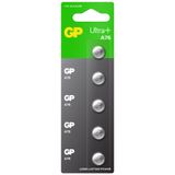 GP Batteries A76 Ultra Plus LR44/A76/V13GA/AG13 Boy Alkalin Düğme Pil, 1.5 Volt, 5li Kart