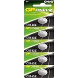 Gp Batteries CR1632 1632 Boy Lityum Düğme Pil, 3 Volt, 5'li Kart - Çok Renkli - 1 Adet