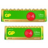 GP Batteries G-TECH Ultra Alkalin AA Kalem 12’li Shrink Ve AAA İnce 12’li Shrink, Toplam 24 Adet Pil