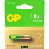 GP Batteries G-TECH Ultra Alkalin İnce LR03 – AAA Boy 1.5V Pil 2’li Kart
