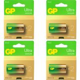 Gp Batteries G-Tech Ultra Alkalin Kalın LR20 - D Boy 1.5V 4 Kart 8 Adet Pil - 4'lü