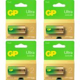 Gp Batteries G-Tech Ultra Alkalin Orta LR14 - C Boy 1.5V 4 Kart 8 Adet Pil - 4'lü