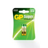 Gp Batteries Gp 2'Li Super Alkalin 25A Incenin Incesi Pil Lr61-Aaaa Carx8