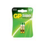 GP Batteries GP Süper Alkalin AAAA Boy İncenin İncesi Kalem Pil 1,5 Volt 2'Li Kart