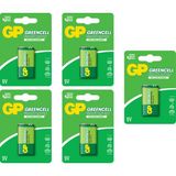 Gp Batteries Greencell 1604G 9V 5 Adet Pil - 5'li