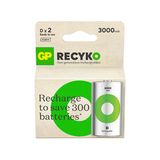 GP Batteries Recyko 1.2 V 3000 D Boy Ni-Mh Şarjlı Pil 2'li Kart