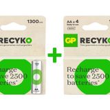 Gp Batteries Recyko 1300 Mah Aa Kalem Ni-Mh Şarjlı Pil, 1.2 Volt, 8 Adet