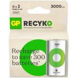 Gp Batteries Recyko 3000 D Boy Ni-Mh Sarjli Pil, 1.2 Volt, 2'Li Kart