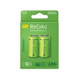 Gp Batteries Recyko 3000 Mah C Boy Orta Ni-Mh Şarjlı Pil, 1.2 Volt, 2li Kart