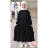 GP ÇOCUK FERACE SİYAH 3 KAT BÜZGÜLÜ