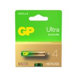 Gp G-Tech Ultra Alkalin Ince Lr03 - Aaa Boy 1.5V Pil 4'Lu Kart