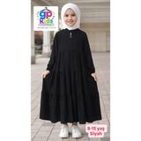 Gp Kids 3 Kat Büzgülü Çocuk Ferace Siyah - 9
