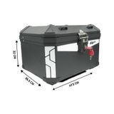 Gp Kompozit Base Universal 51 Lt Alüminyum Motosiklet Çantası Siyah Diğer