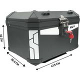 Gp Kompozit Base Universal 51 Lt Alüminyum Motosiklet Çantası Siyah