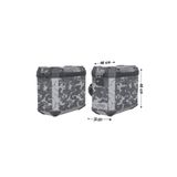 Gp Kompozit DSN01 Universal 40 Lt x 2 Desenli Alüminyum Motosiklet Yan Çanta Seti