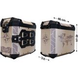 Gp Kompozit DSN02 Universal 40 Lt x 2 Desenli Alüminyum Motosiklet Yan Çanta Seti