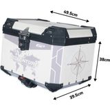 Gp Kompozit DSN02 Universal 57 Lt Desenli Alüminyum Motosiklet Çantası
