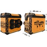 Gp Kompozit DSN03 Universal 40 Lt x 2 Desenli Alüminyum Motosiklet Yan Çanta Seti