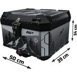 Gp Kompozit DSN05 Universal 45 Lt Desenli Alüminyum Motosiklet çantası