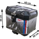 Gp Kompozit DSN06 Universal 37 Lt Desenli Alüminyum Motosiklet çantası