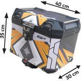 Gp Kompozit DSN07 Universal 37 Lt Desenli Alüminyum Motosiklet çantası