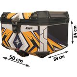 Gp Kompozit DSN07 Universal 45 Lt Desenli Alüminyum Motosiklet çantası
