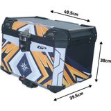 Gp Kompozit DSN07 Universal 57 Lt Desenli Alüminyum Motosiklet çantası