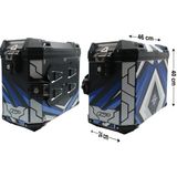 Gp Kompozit DSN08 Universal 40 Lt x 2 Desenli Alüminyum Motosiklet Yan Çanta Seti