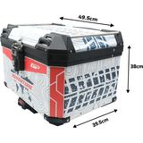 Gp Kompozit DSN09 Universal 57 Lt Desenli Alüminyum Motosiklet çantası
