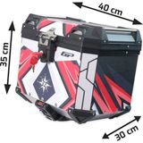 Gp Kompozit Dsn10 Universal 37 Lt Desenli Alüminyum Motosiklet Çantası