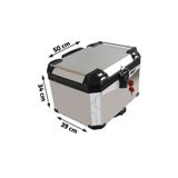 GP KOMPOZİT GP Kompozit Universal 45 lt Alüminyum Motosiklet Çantası Gri