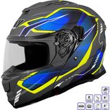 Gp Kompozit GP MY HELMET MKS002-EGBY Güneş Vizörlü Şeffaf Çene Açılır Motosiklet Kaskı - XXL - Standart - Çok Renkli