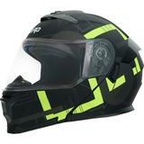 Gp Kompozit Gp Nero MKS004-MBA1Y Güneş Vizörlü Şeffaf Çene Açılır Motosiklet Kaskı - Çok Renkli