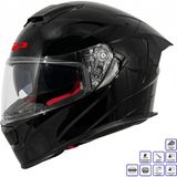 Gp Kompozit MKS008-GB Yarış Spoiler Güneş Vizörlü Şeffaf Full Face Motosiklet Kaskı - XL - Çok Renkli