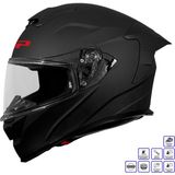 Gp Kompozit MKS008-MB Yarış Spoiler Güneş Vizörlü Şeffaf Full Face Motosiklet Kaskı - Çok Renkli