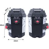 Gp Kompozit Universal 26 Lt x 2 Plastik Motosiklet Yan Çanta Seti Siyah