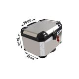 GP KOMPOZİT UNİVERSAL 45LT ALÜMİNYUM MOTOSİKLET ÇANTASI GRİ