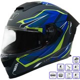 Gp My Helmet MKS001-EGBY Yarış Spoiler Güneş Vizörlü Şeffaf Full Face Motosiklet Kaskı Xl - Standart - Çok Renkli