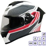 Gp My Helmet MKS001-WRG Yarış Spoiler Güneş Vizörlü Şeffaf Full Face Motosiklet Kaskı M - Standart - Çok Renkli