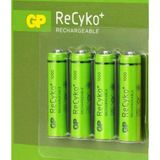 GP ReCyko 1000 mAh AAA Şarj Edilebilir İnce Kalem Pil 4'lü Paket
