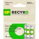 Gp Recyko 1000 Serisi 950 Mah Nimh Aaa Ince Kalem Boy 4'lü Şarjlı Pil