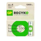 GP Recyko 1300 mAh 4'lü Şarjlı AA Kalem Pil