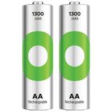 Gp Recyko 1300 Mah Ni-Mh 1.2 Volt Aa Kalem Şarjlı Pil 2li Paket - 1 Adet