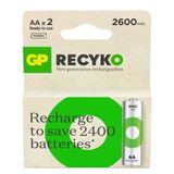 Gp Recyko 2600 Mah 1.2V Aa Boy Nimh Kalem Pil Şarjlı Pil 2'Li