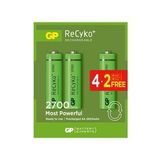 Gp Recyko 2600 Mah Aa Kalem 6Lı Sarjlı Pıl 4+2 Paket Fıyatı
