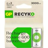 GP ReCyko 3000 Serisi 3000 mAh NiMH C Orta Boy 2'li Şarjlı Pil - 1 Adet