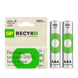 Gp Recyko 650 Mah R03 Aaa Şarjlı 2 Li İnce Kalem Pil