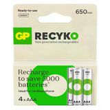 GP ReCyko 650 Serisi 650 mAh NiMH AAA İnce Kalem Boy 4'lü Şarjlı Pil