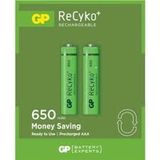 GP RECYKO 650mAh AAA ŞARJLI İNCE PİL 63C092 2Lİ KART (50001)
